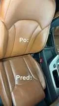 Kožené sedadlo pred a po čistení – AKSO Detailing Pezinok