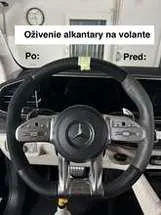 Oživenie alcantary na volante – pred a po – AKSO Detailing Pezinok